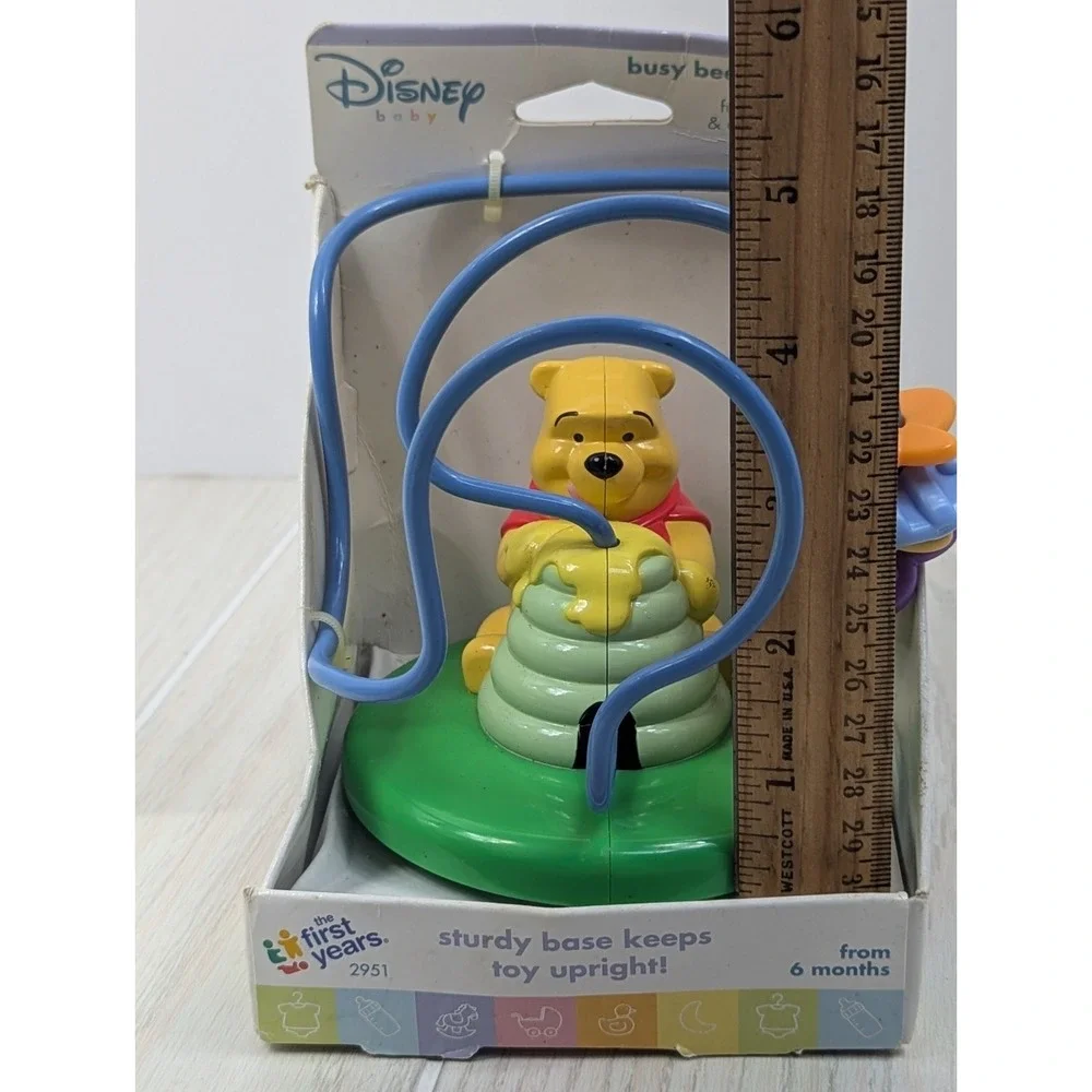 Disney Winnie Pooh Round Busy‎ Beehive Chaser Maze Baby Toy bee beads